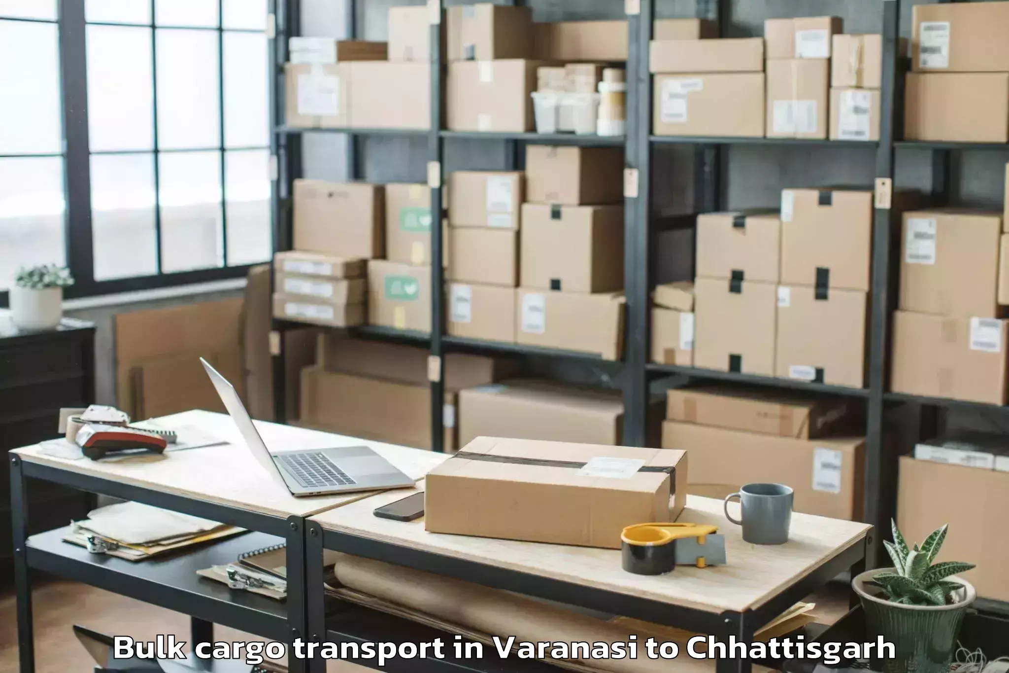 Top Varanasi to Sarangarh Bulk Cargo Transport Available